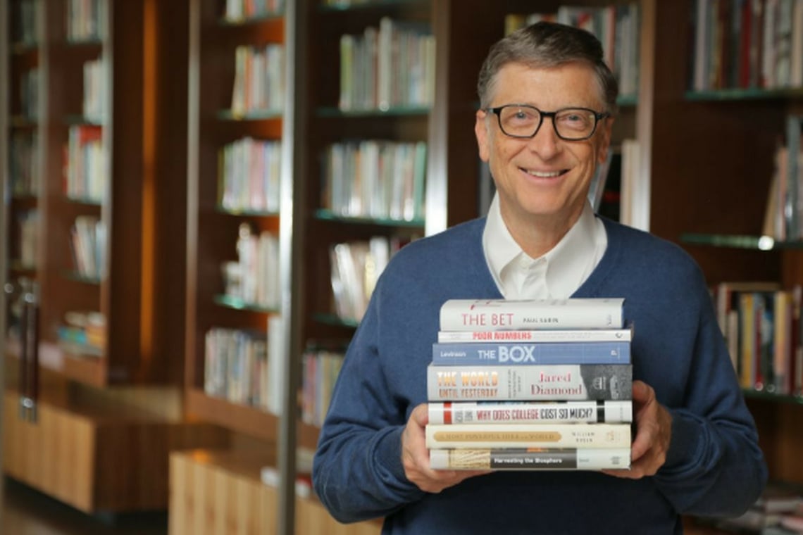 Capa da matéria 50 livros recomendados por Bill Gates