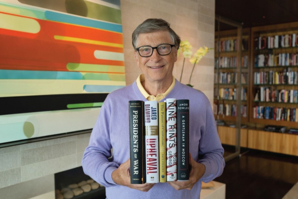 Capa da matéria 5 livros que Bill Gates recomenda em 2019