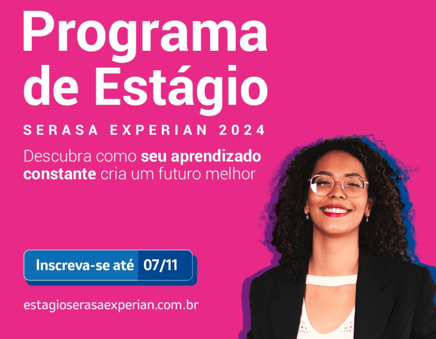 Capa da matéria Serasa Experian oferece estágio com benefícios e trilha de desenvolvimento personalizados