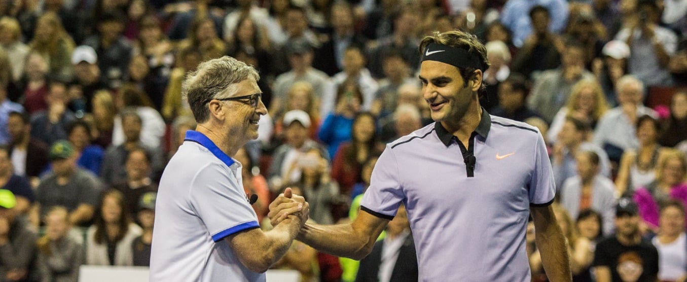 Capa da matéria Como Bill Gates lidou com a pressão de jogar tênis com Roger Federer, um dos melhores do mundo