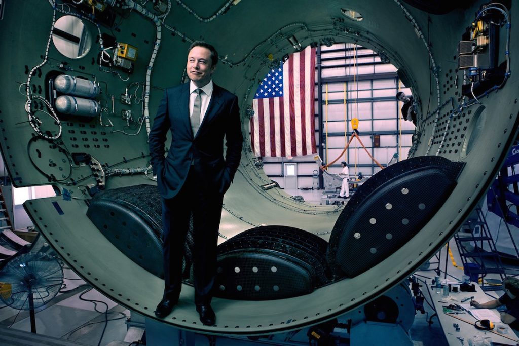 Elon Musk em foto da revista Vanity Fair