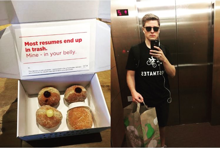 Ele entregou currículo com donuts no Vale do Silício e fez 10 entrevistas