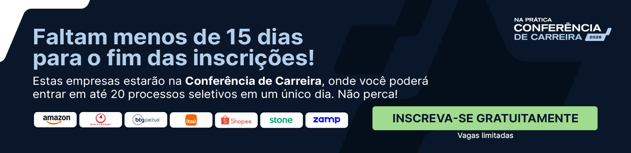 Banner da Conferência de Carreira do Na Prática faltando 20 dias para o evento